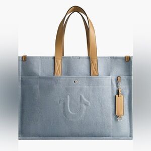 💙TRUE RELIGION- Horseshoe Embroidery Tote Bag